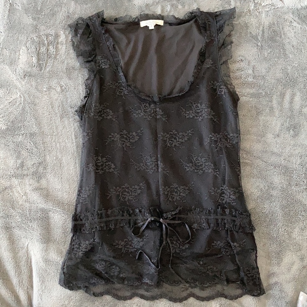 Black Lace Vest/Sleeveless Top
